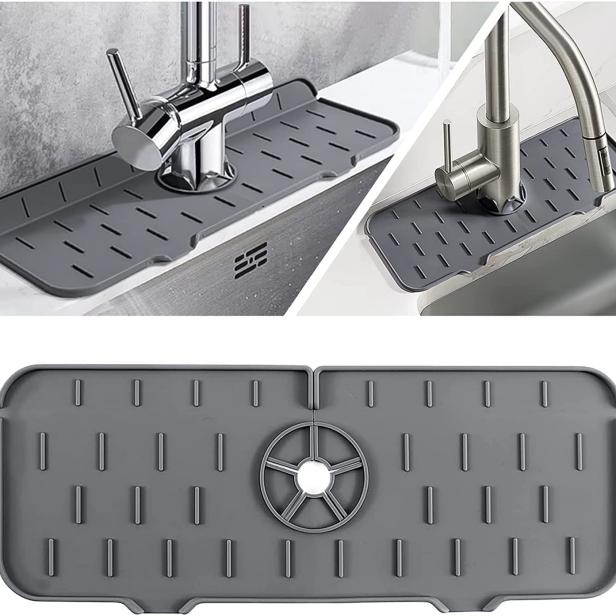 Silicone Sink Splash Guard & Faucet Drip Mat – Anti-Slip.