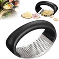 WHALECRAFT Curved Garlic Crusher Garlic Press  (Black)