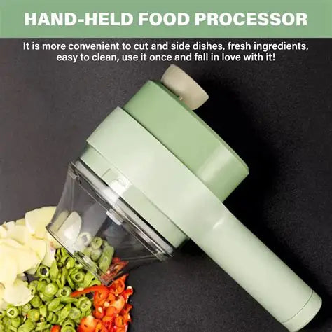 STOCPOD™ 4-in-1 Portable Electric Vegetable Cutter & Food Processor Set