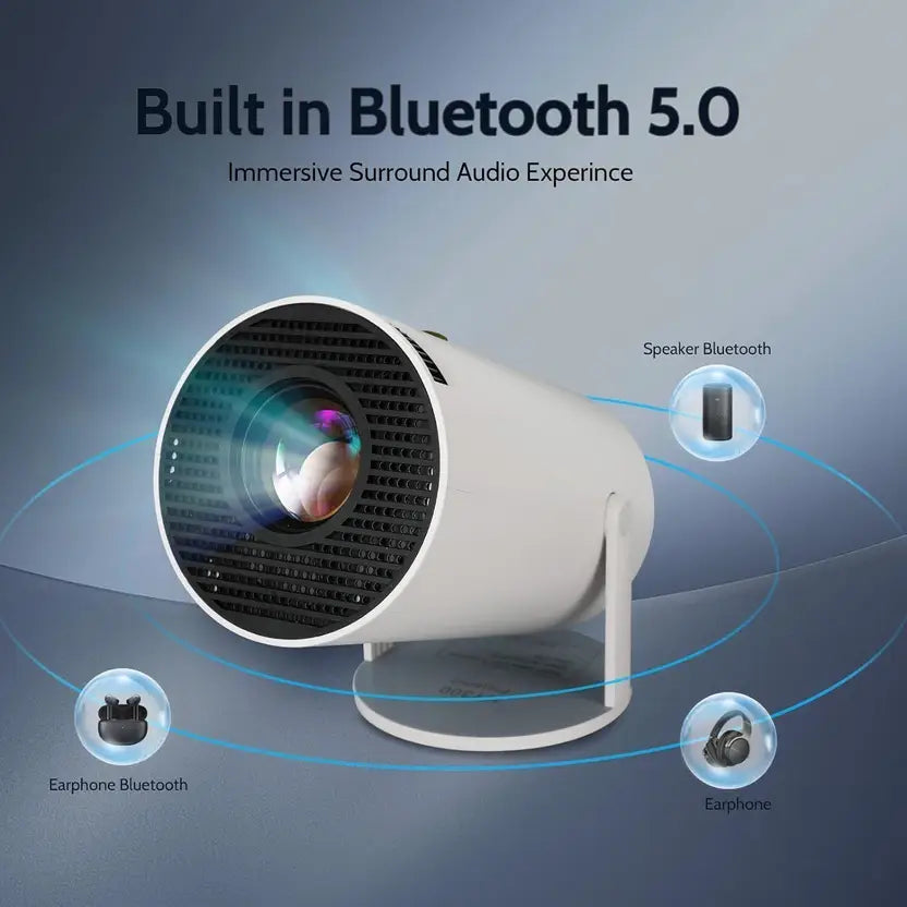 Portable_Projector (4500 lm / 1 Speaker / Wireless / Remote Controller) Portable Projector  (White)