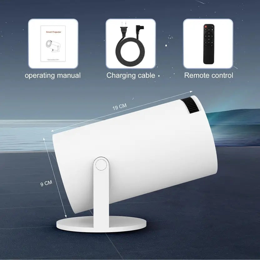 Portable_Projector (4500 lm / 1 Speaker / Wireless / Remote Controller) Portable Projector  (White)