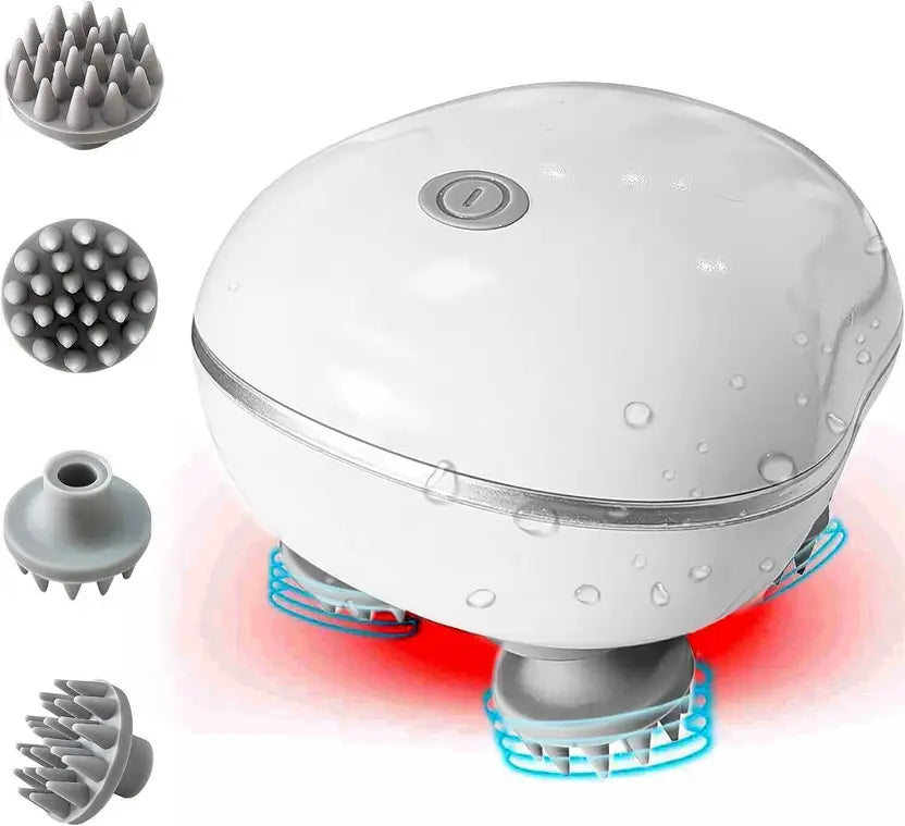 Zovilstore Electric Head,Scalp Massager | Rechargeable Head Kneading Massage Machine 3 Speed Mode Handheld.Portable,Scalp Scratcher Body Massager for Hair Growth Massager