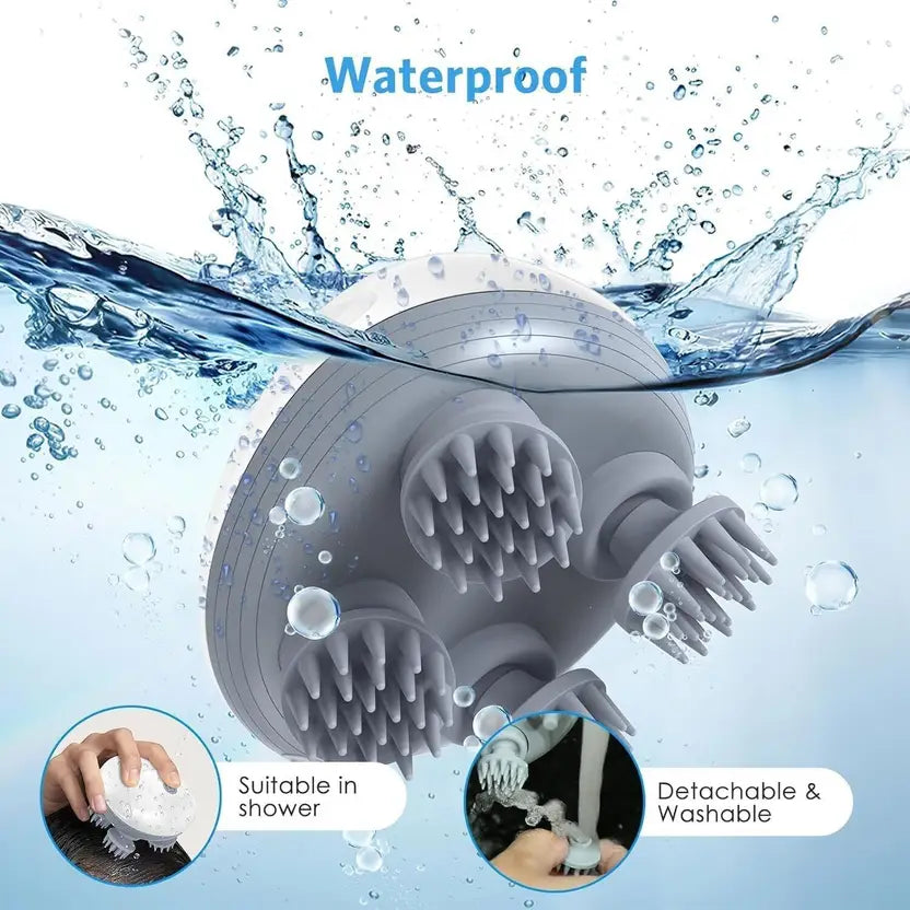 Zovilstore Electric Head,Scalp Massager | Rechargeable Head Kneading Massage Machine 3 Speed Mode Handheld.Portable,Scalp Scratcher Body Massager for Hair Growth Massager